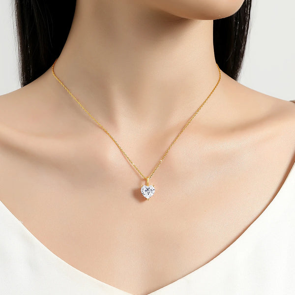 Heart Glow Moissanite Necklace