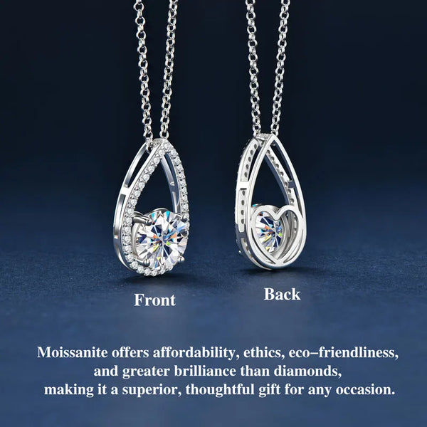 Elegant Moissanite Teardrop Necklace