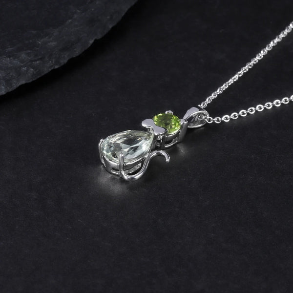 Charming Cat Gemstone Necklace - CoFuze™