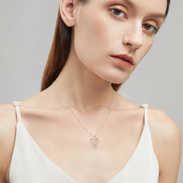 Heart Infinity Pendant Necklace