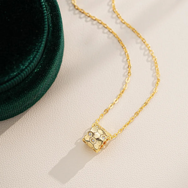 Honeycomb Square Moissanite Necklace - CoFuze™