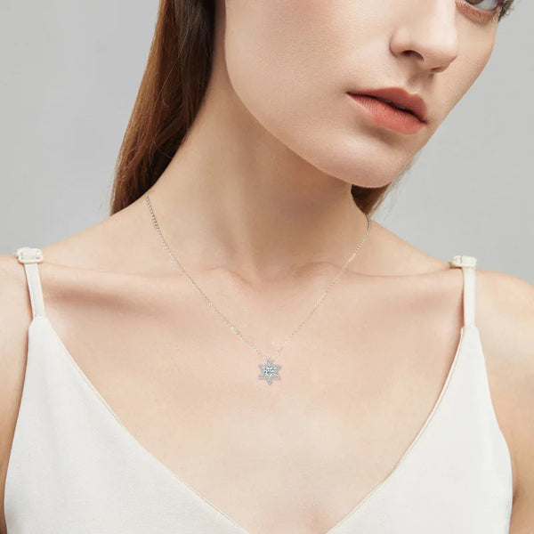 Aurora Frost Snowflake Necklace