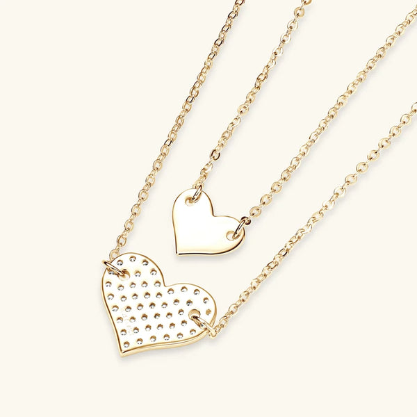 Double Heartbeat Moissanite Necklace