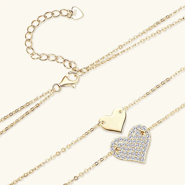 Double Heartbeat Moissanite Necklace - CoFuze™