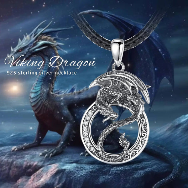 Dragon Yin Yang Silver Necklace