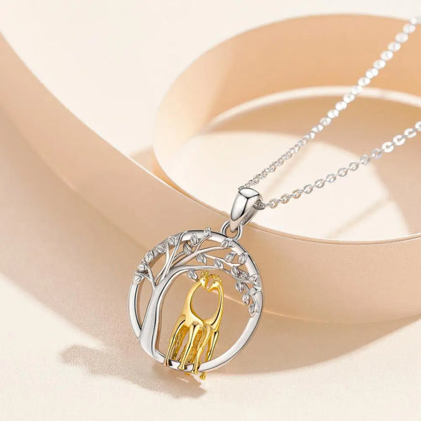Giraffe & Tree of Life Necklace