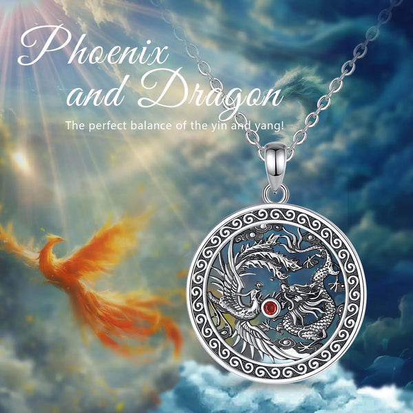 Phönix-Drache-Silberkette