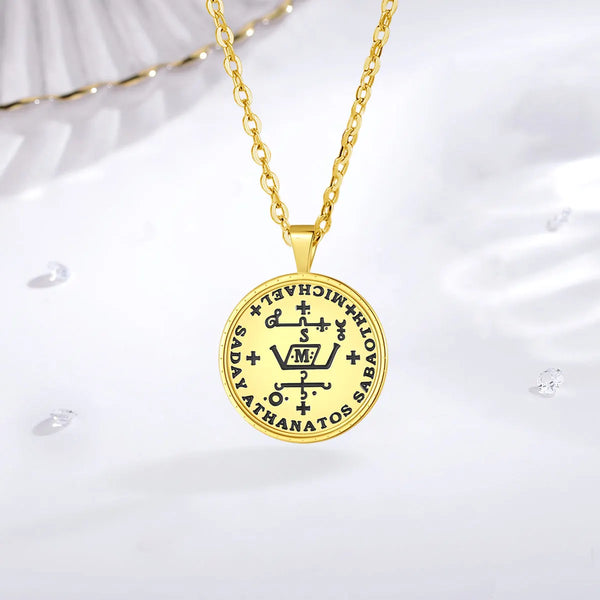 St. Michael Gold Pendant Necklace - CoFuze™