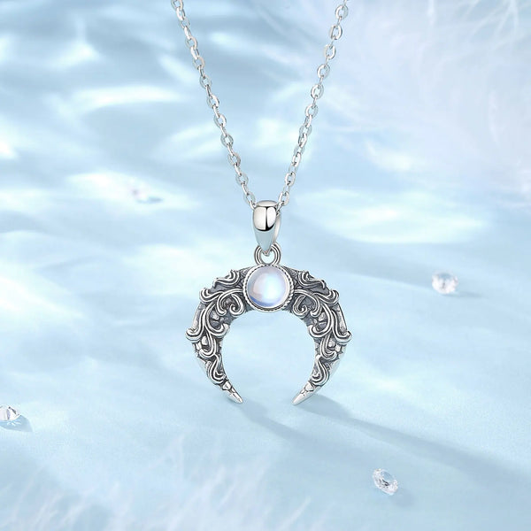 Sterling Silver Moon Necklace