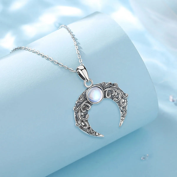 Sterling Silver Moon Necklace