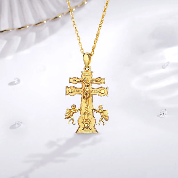 Cherub Angel Cross Necklace - CoFuze™