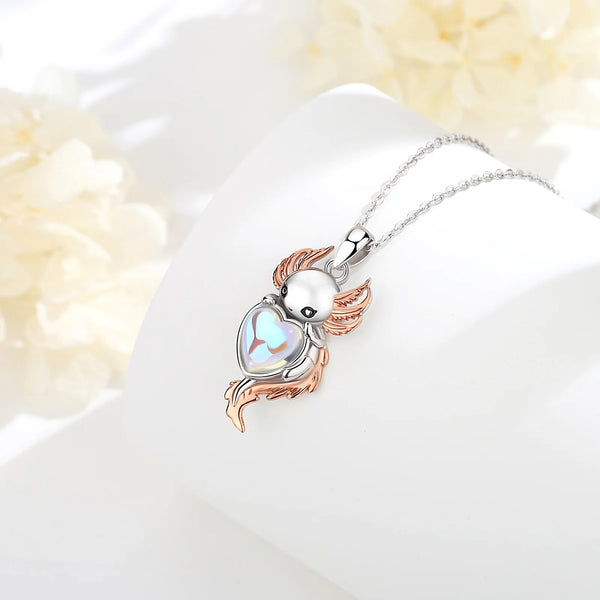 Axolotl Moonstone Necklace