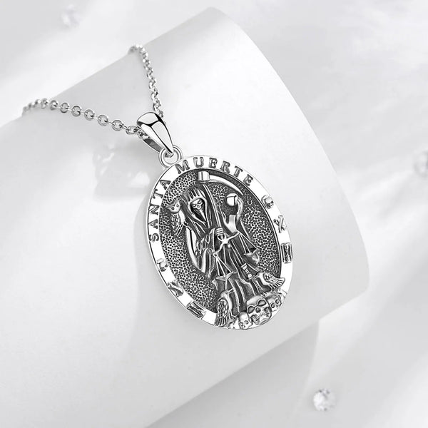 Sterling Silver Santa Muerte Pendant - CoFuze™