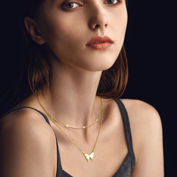 Sparkling Butterfly Necklace