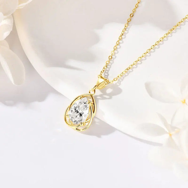 Sparkling Teardrop Necklace