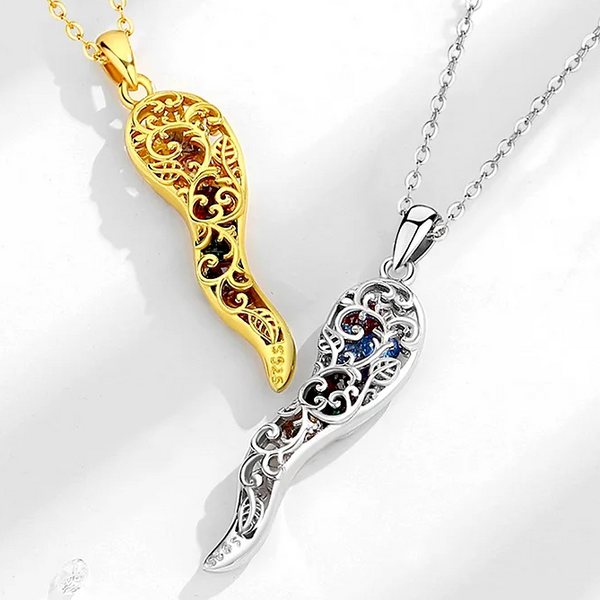 Collier amulette cornicello italien