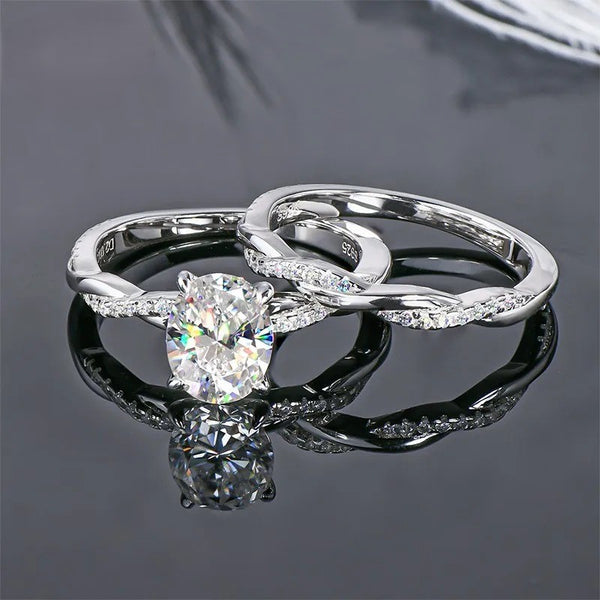 Sparkling Moissanite Ring Set - CoFuze™