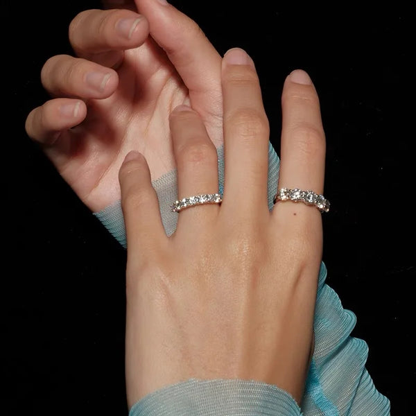 Sparkling Moissanite Eternity Ring