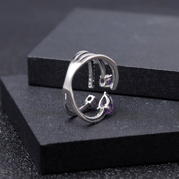 Natural Amethyst Swirl Ring - CoFuze™