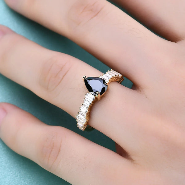 Elegant Black Diamond Ring