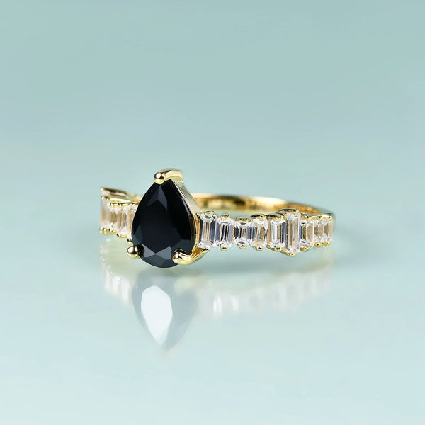Elegant Black Diamond Ring