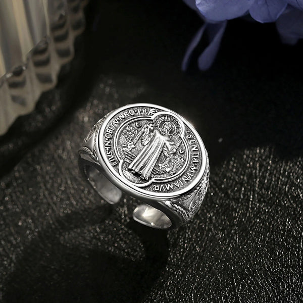 Sterling Silver Saint Benedict Ring - CoFuze™