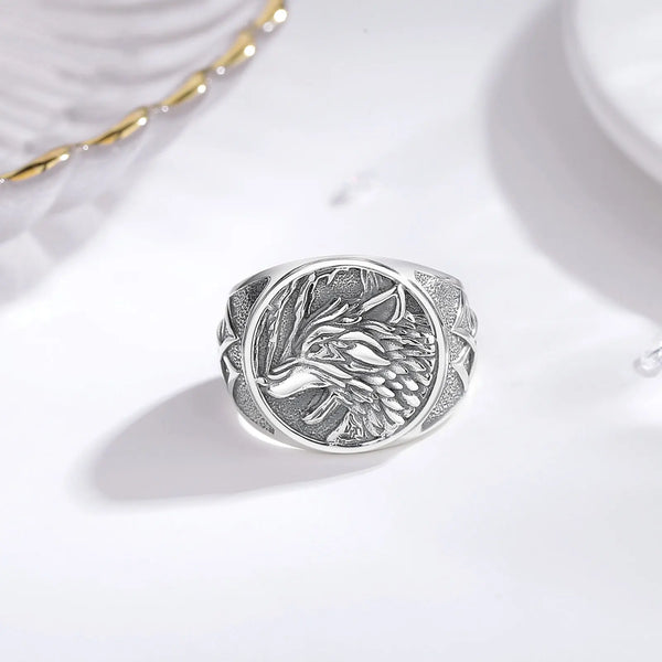 Sterling Silver Viking Wolf Ring - CoFuze™
