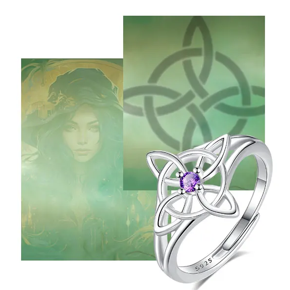Sterling Silver Witch Knot Ring