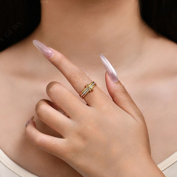 Elegant Moissanite Ring Set