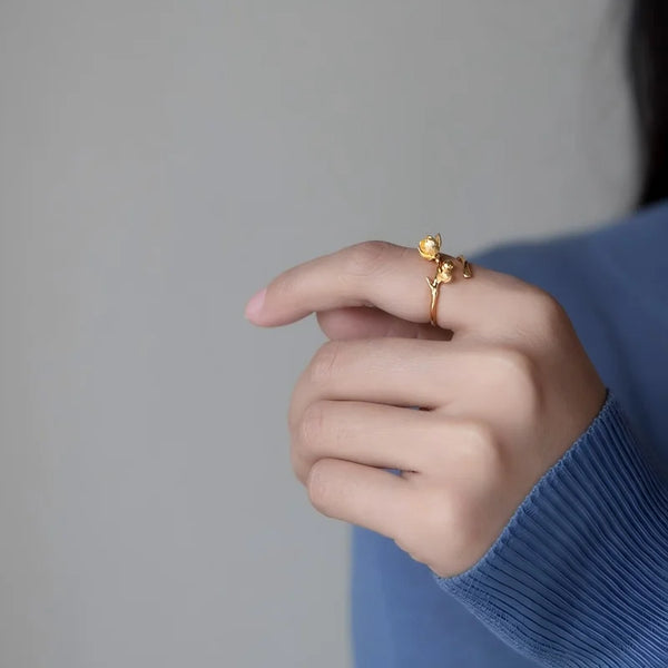 Winter Bloom Silver Ring