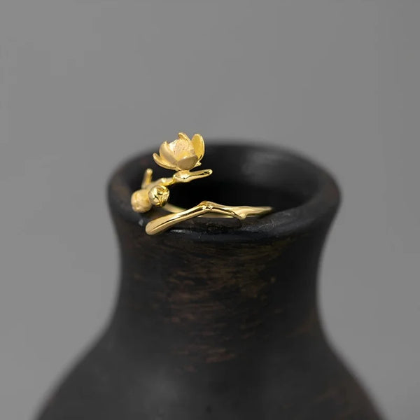 Winter Bloom Silver Ring