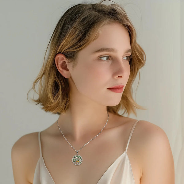 Green Tree of Life Necklace