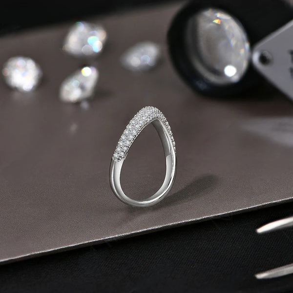 Elegant Moissanite Stacking Ring