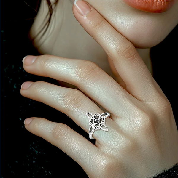 Mystical Silver Knot Ring