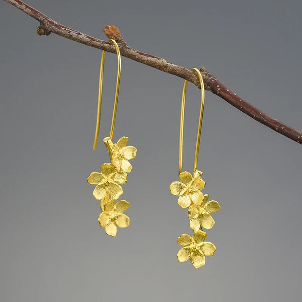 Elegant Forget-me-not Dangle Earrings