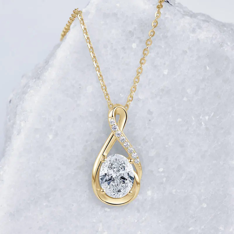 Infinity Moissanite Pendant Necklace