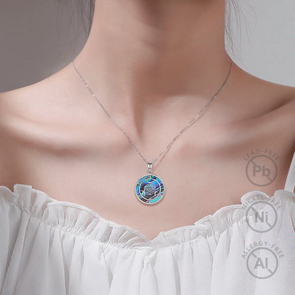 Hekate Wheel Silver Necklace