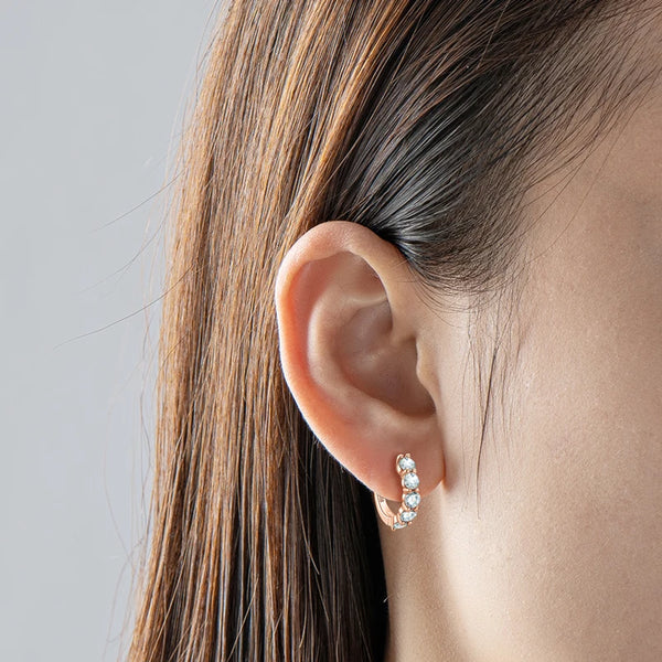 Sparkling Elegance Moissanite Hoops