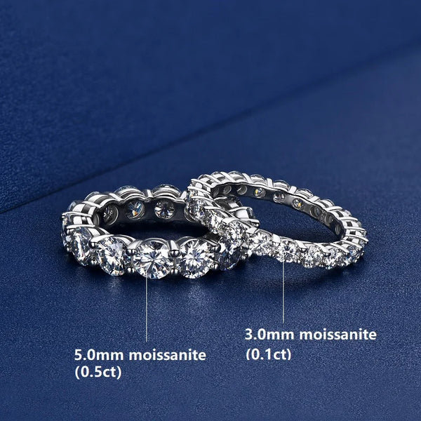 Gleaming Moissanite Eternity Band