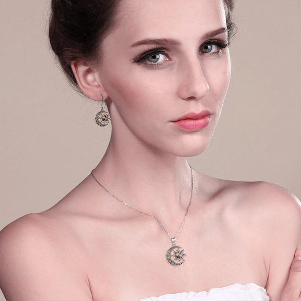 Moon Sun Abalone Jewelry Set