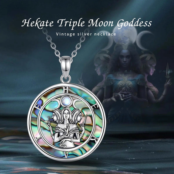 Triple Moon Goddess Pendant