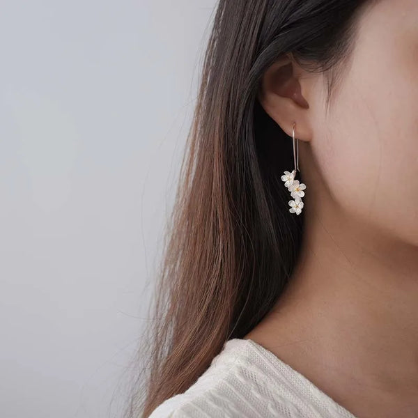 Elegant Forget-me-not Dangle Earrings