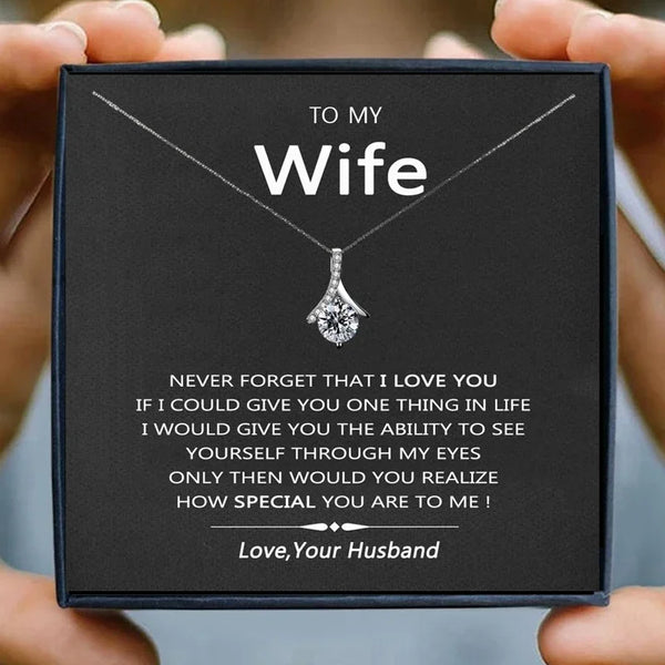 To My Wife Heart Necklace