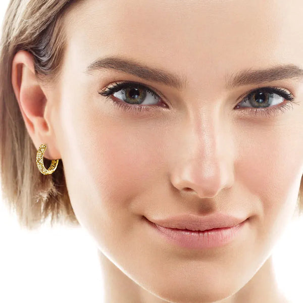 Radiant Moissanite Hoop Earrings