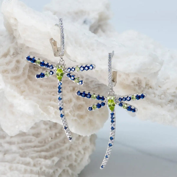 Gothic Elegance Dragonfly Earrings
