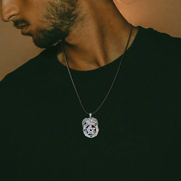 Chakra Star Silver Necklace