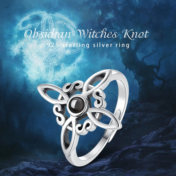 Mystical Silver Knot Ring