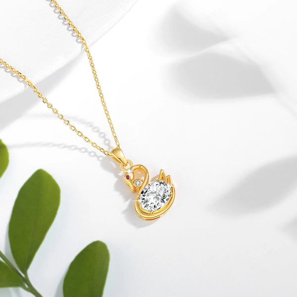 Elegant Swan Pendant Necklace