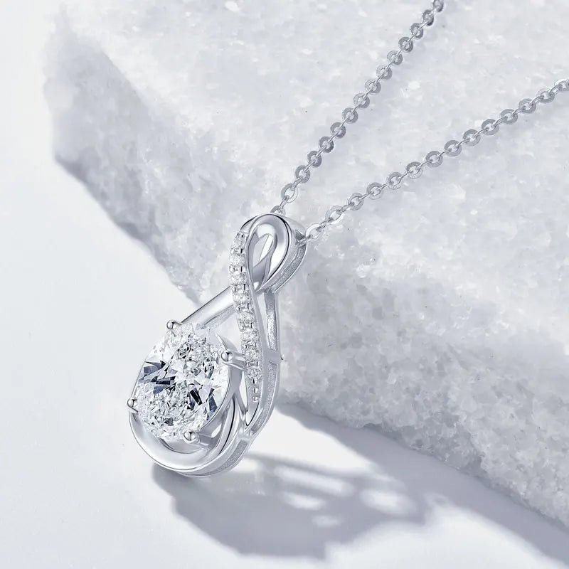 Infinity Moissanite Pendant Necklace