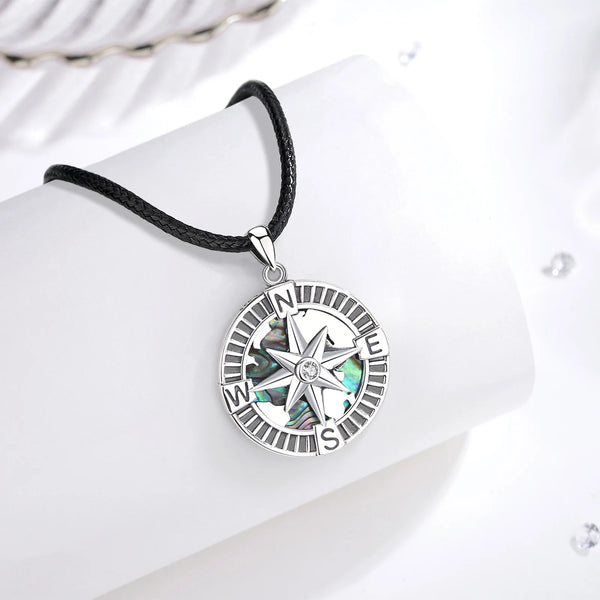 Sterling Silver Compass Necklace